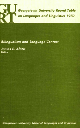 Georgetown University Round Table on Languages and Linguistics 1970