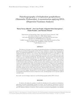 Paleobiogeography of Trilophodont Gomphotheres (Mammalia: Proboscidea)