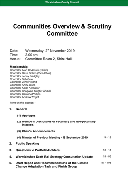(Public Pack)Agenda Document for Communities Overview & Scrutiny