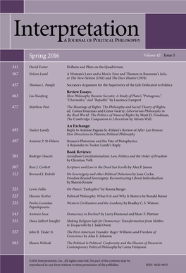 Spring 2016 Volume 42 Issue 3