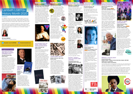 Lambeth LGBTQ+ History Month 2020