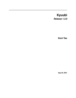 Kyuubi Release 1.3.0 Kent