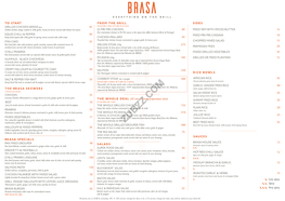 Brasa Food Menu