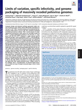 Limits of Variation, Specific Infectivity, and Genome Packaging Of