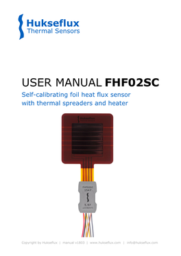 FHF02SC Heat Flux Sensor User Manual