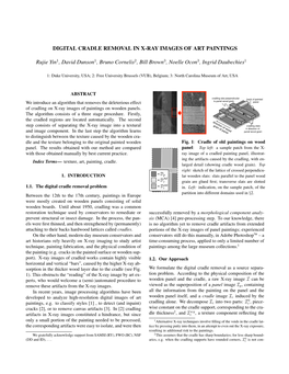 Digital Cradle Removal in X-Ray Images of Art Paintings