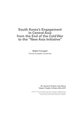 South Korea's Engagement in Central Asia