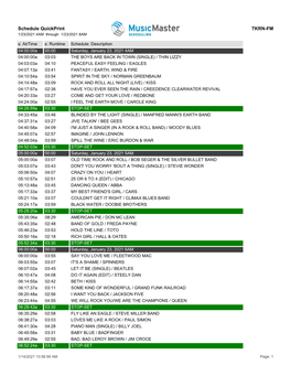 Schedule Quickprint TKRN-FM