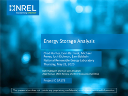Energy Storage Analysis