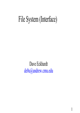File System (Interface)