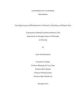 UC Santa Barbara Dissertation Template