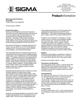 Monoclonal Anti-Peripherin Antibody Produced in Mouse