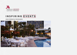 Inspiring Events 2020 Menus & Packages