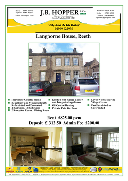 Langhorne House, Reeth