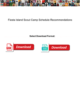 Fiesta Island Scout Camp Schedule Recommendations