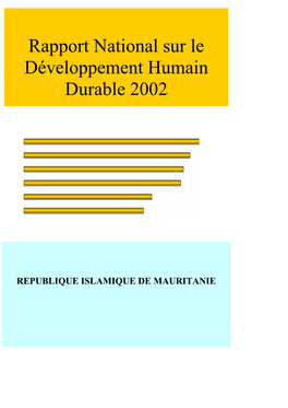 Rapport National Sur Le Développement Humain Durable 2002