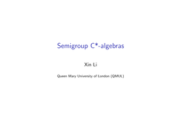 Semigroup C*-Algebras