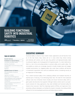 Building Functional Safety Into Industrial Robotics