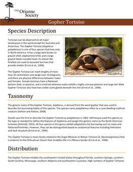 Species Description Taxonomy Distribution