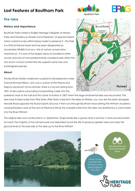 Lost Features of Boultham Park