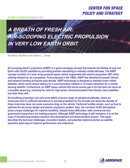A Breath of Fresh Air: Air-Scooping Electric Propulsion in Very Low Earth Orbit