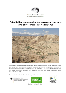 Desk-Study on Core Zone Karakoo Bioshere Reserve Issyk-Kul