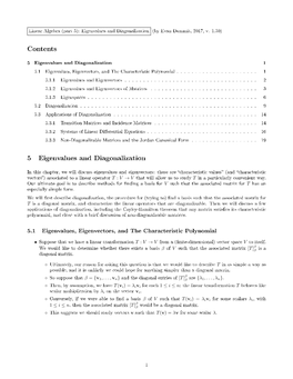 Contents 5 Eigenvalues and Diagonalization