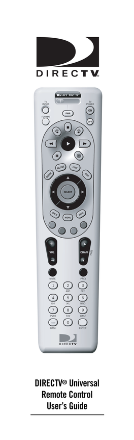 DIRECTV® Universal Remote Control User's Guide