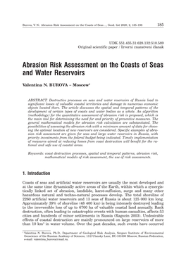 Abrasion Risk Assessment on the Coasts of Seas and Water Reservoirs