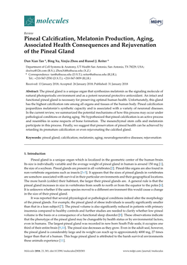 Pineal Calcification, Melatonin Production, Aging, Associated