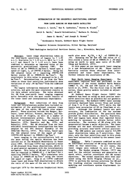 Determination of the Geocentric Gravitational Constant from Laser