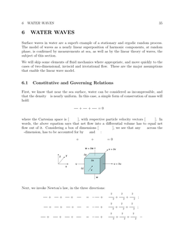 6 Water Waves 35 6 Water Waves