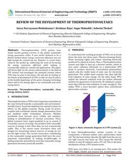 Review of the Development of Thermophotovoltaics