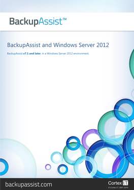 Backupassist and Windows Server 2012