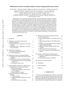 Arxiv:1911.06836V1 [Physics.Chem-Ph] 8 Aug 2019 A