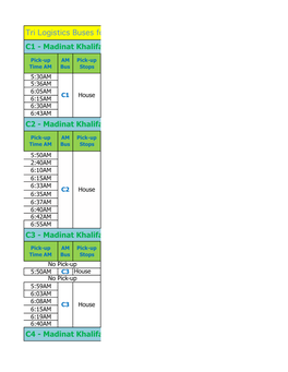 Madinat Khalifa and Ghar Tri Logistics Buses For