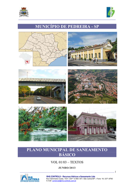 Plano Municipal De Saneamento Básico De Pedreira