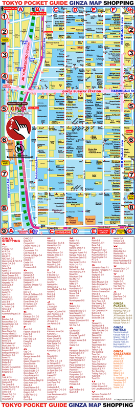 Tokyo Pocket Guide Ginza Map Shopping Tokyo Pocket Guide Ginza Map Shopping