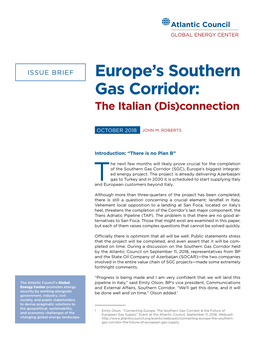 Europe's Southern Gas Corridor