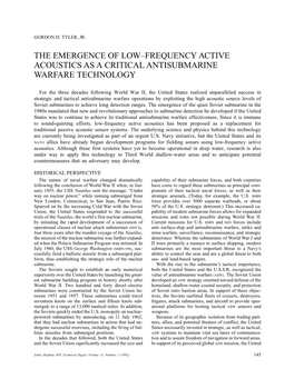 The Emergence of Low Frequency Active Acoustics As a Critical
