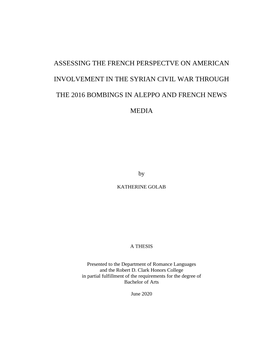 Assessing the French Perspectve on American