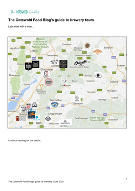 The Cotswold Food Blog's Guide to Brewery Tours