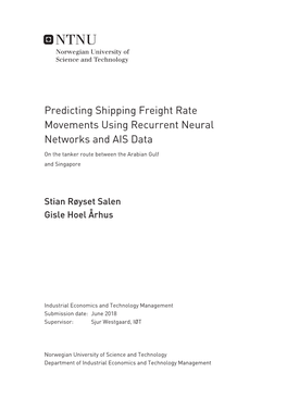 Predicting Shipping Freight Rate Movements Using Recurrent Neural Networks and AIS Data