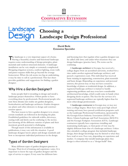 Landscape Design Professional