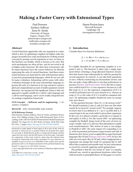 Making a Faster Curry with Extensional Types