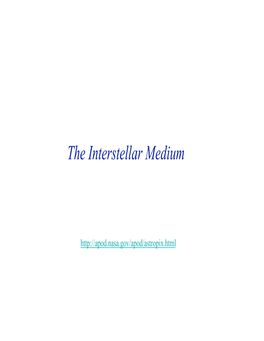 The Interstellar Medium