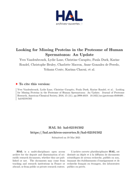 Looking for Missing Proteins in the Proteome Of