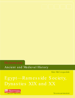 Egypt—Ramesside Society, Dynasties XIX and XX