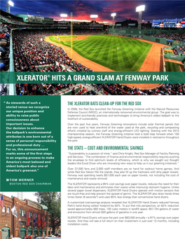 Xlerator® Hits a Grand Slam at Fenway Park