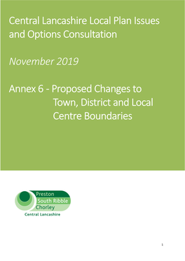 Proposed Changes to Town, District and Local Centre Boundaries